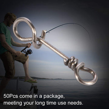 Akozon Fastach Clips stainless steel durability resists corrosion for long-lasting fishing gear.