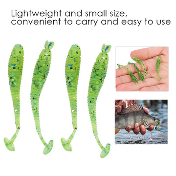 Akozon soft lures T-tail closeup showing lifelike design.