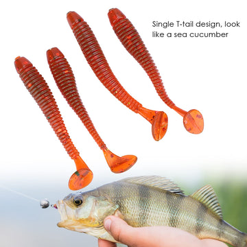Akozon T-tail design lure showing distinctive tail to attract bites.