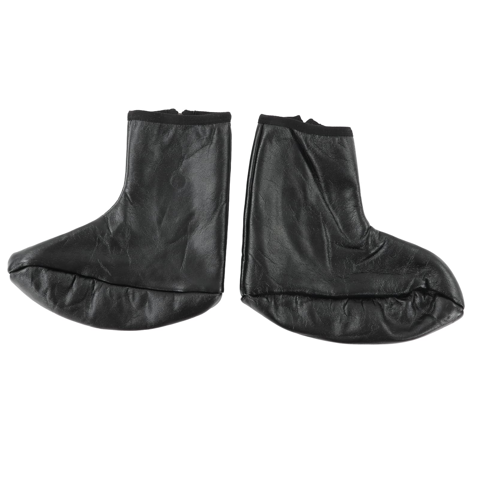 Akozon leather socks for women with zipper design for easy wear