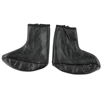Akozon leather socks for women with zipper design for easy wear