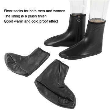 Akozon Muslim socks in waterproof PU leather for warmth