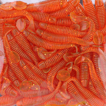 Akozon orange lure improves visibility and attracts attention beneath the surface.