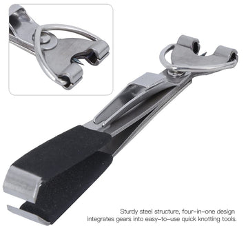 Akozon quick knot tool demonstrated for fast knot tying.