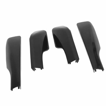 Akozon roof rack cover end cap black front view, seamless vehicle fit.