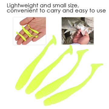 Akozon soft-lures T-tail design closeup highlighting lifelike underwater action.