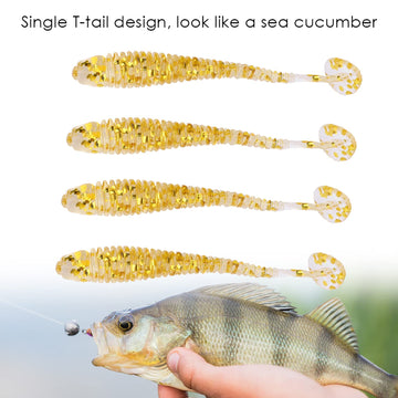 Akozon Soft Plastic Lure; durable yet flexible action mimics real prey underwater.