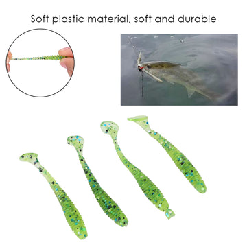 Akozon soft plastic lures aqua action highlights flexible material.