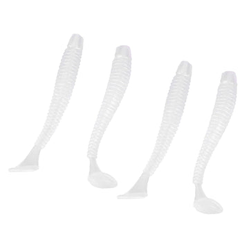 Akozon pearl-white T-tail lure with reflective sheen for natural presentation