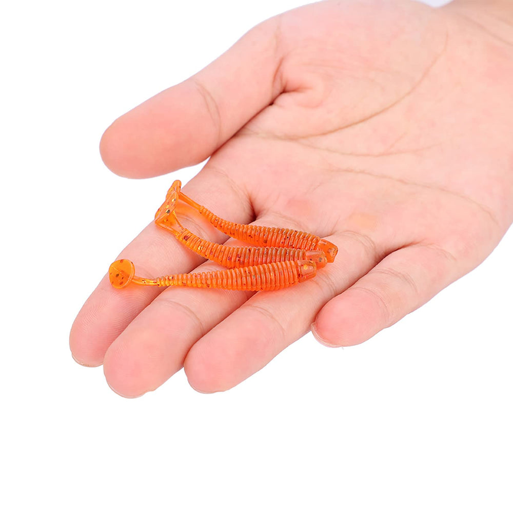 Akozon T-tail design mimics natural grub motion for enticing strikes.