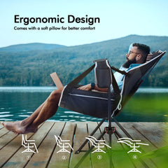 AKSOUL hammock chair pillow headrest provides extra neck support.