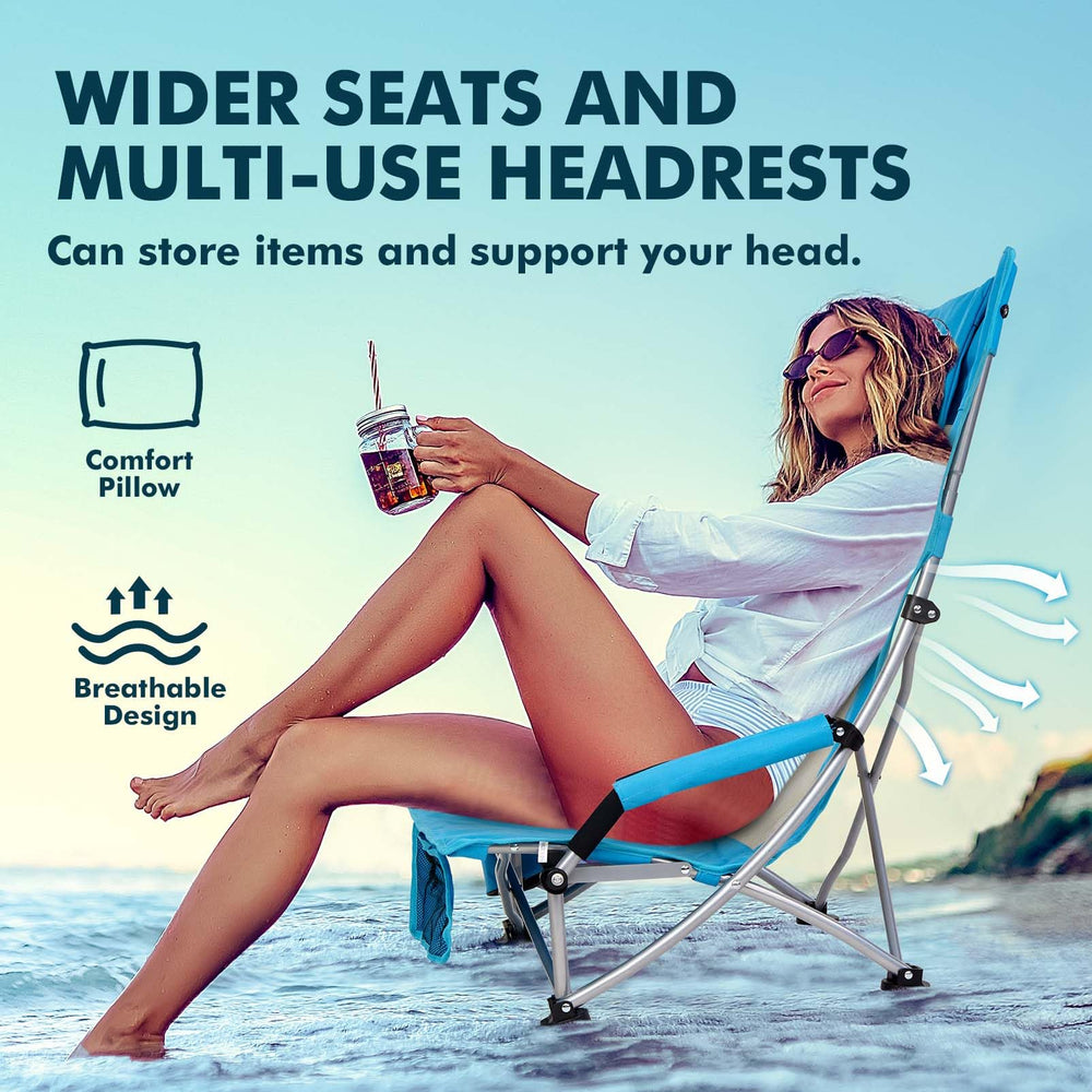 AKSOUL portable and compact chair folds for easy transport to parks.