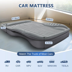 AKUDY 9-inch pillow on SUV air mattress enhances comfort.