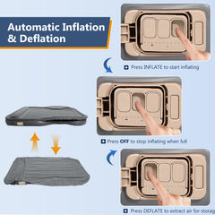 AKUDY plush flocked surface delivers soft, cozy rest.