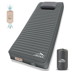 AKUDY self-inflating sleeping pad with electric pump offers quick, effortless setup for camping