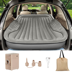 AKUDY self-inflating SUV air mattress pump close-up for camping.