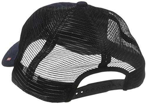 A. Kurtz Charlie Trucker Cap Navy, back view, adjustable fit for comfort.