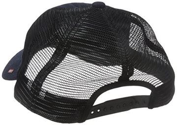 A. Kurtz Charlie Trucker Cap Navy, back view, adjustable fit for comfort.