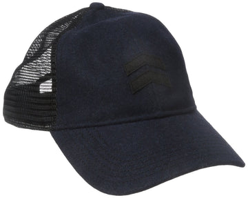 A. Kurtz Charlie Trucker Cap Navy, front view, ideal for outdoor activities.