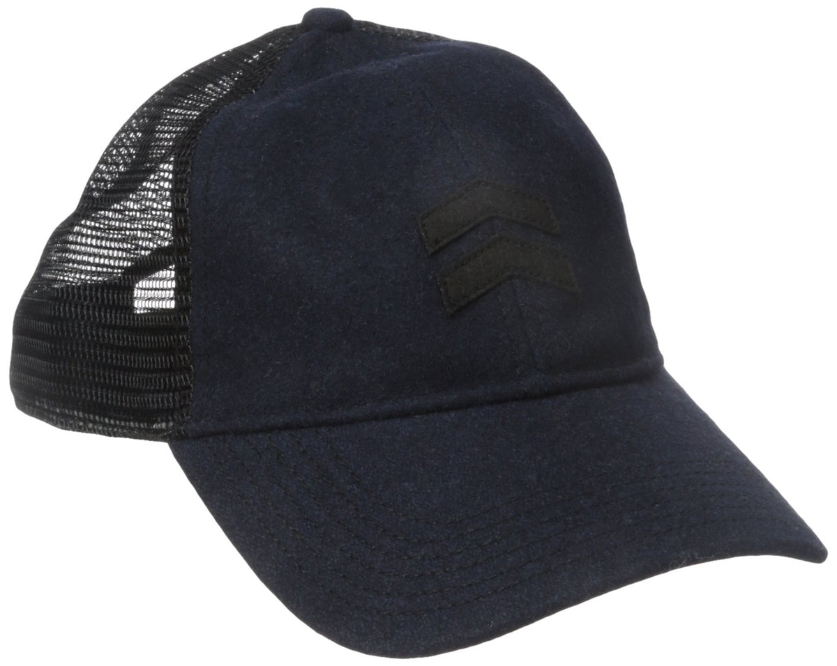 A. Kurtz Charlie Trucker Cap Navy, front view, ideal for outdoor activities.