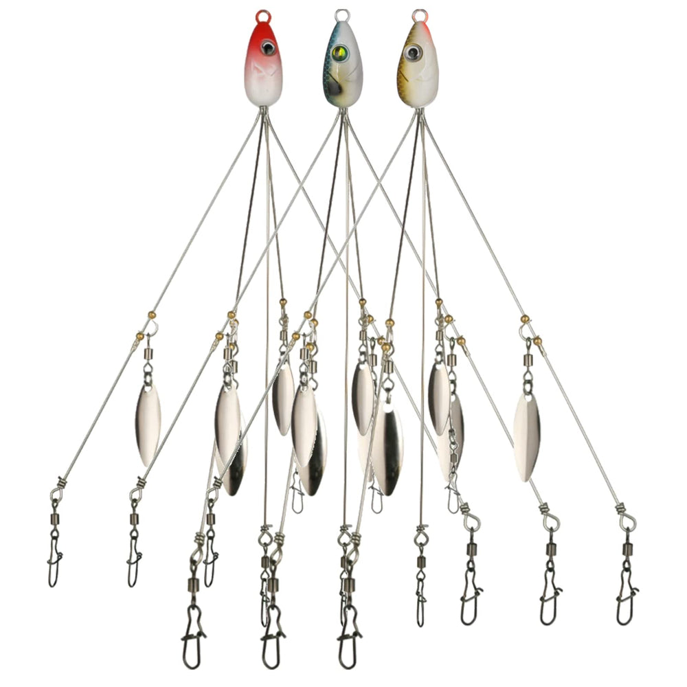 Red 8.5 inch Alabama rig with 5 arms