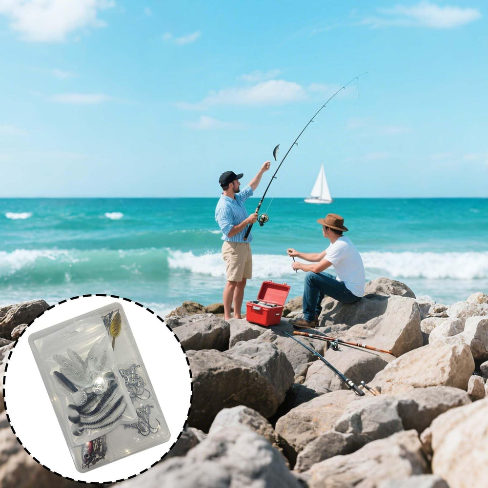 Specifications showing rig and lure dimensions