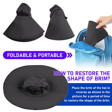 Satisfaction guaranteed badge on ALANGDUO sun hat packaging