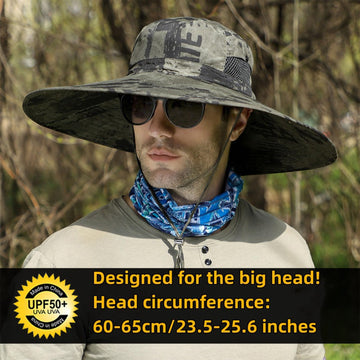 Wide brim sun hat brim snapped up for cowboy style
