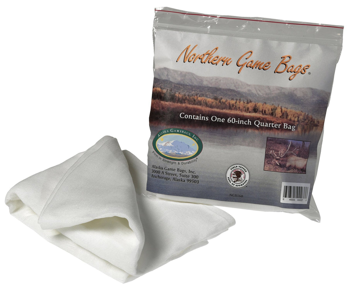 Alaska Game Bags Northern 60-inch bag protects meat from dirt and weather.