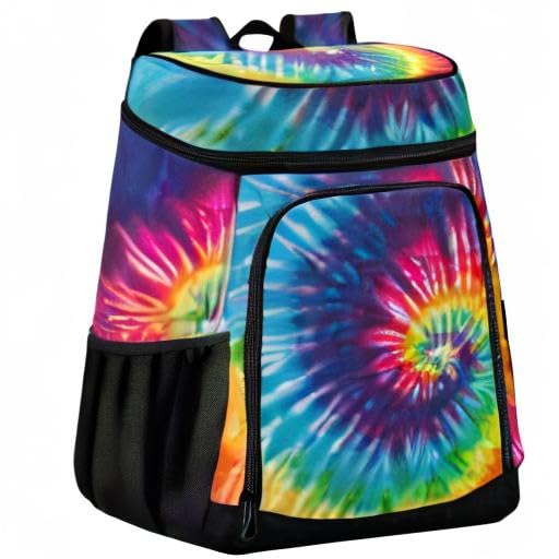 ALAZA beach scene with rainbow cooler backpack ready for summer