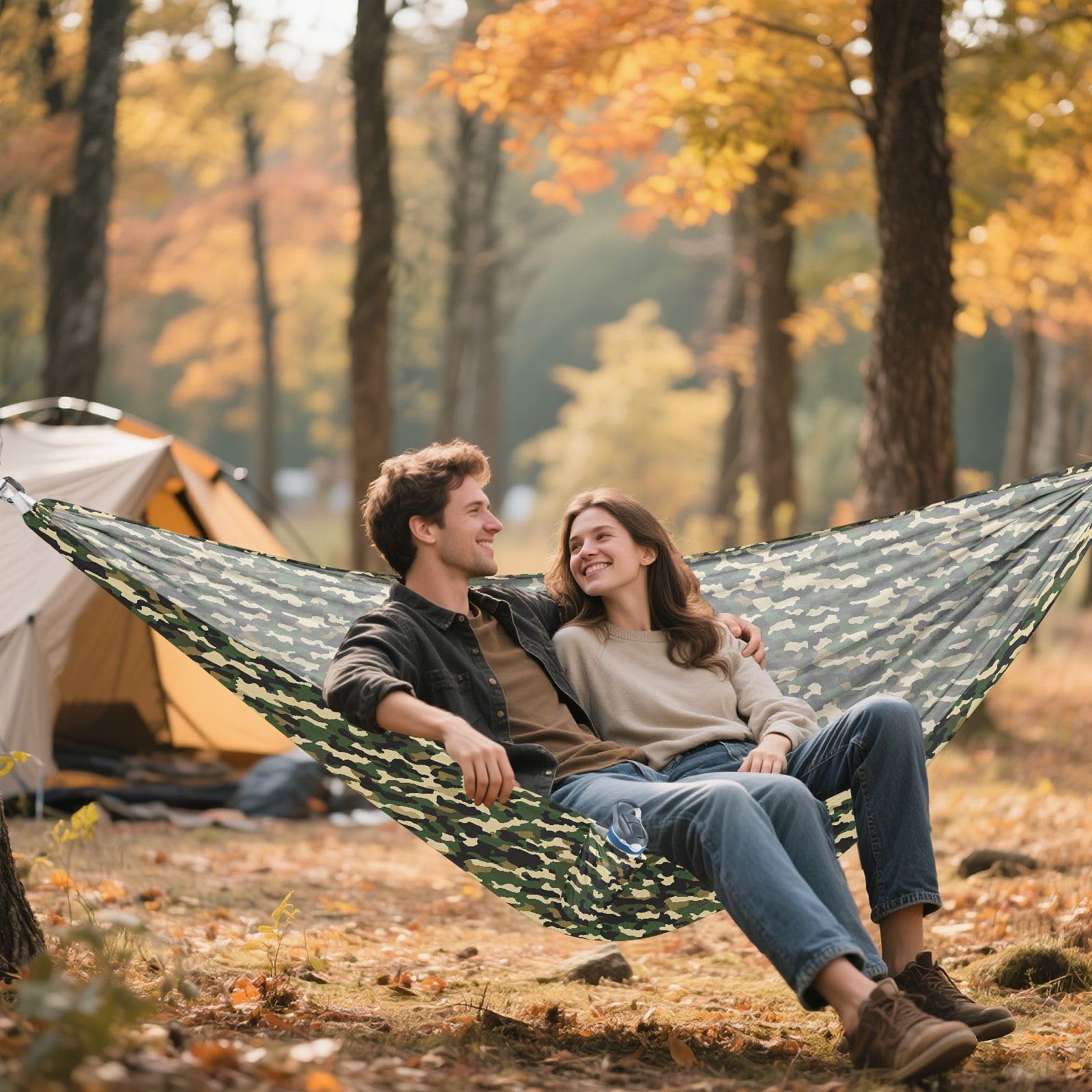 ALAZA Army Camo Hammock breathable fabric aids airflow during warm sessions.