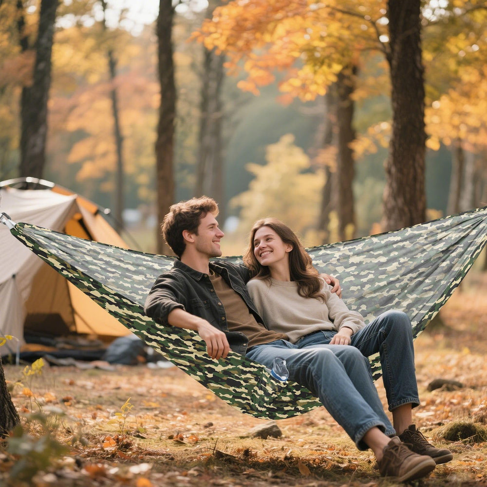 ALAZA Army Camo Hammock breathable fabric aids airflow during warm sessions.