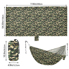 ALAZA Army Camo Hammock folded compact storage bag shows portability.
