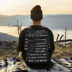 ALAZA camouflage cooler backpack back panel with padded comfort for hiking.