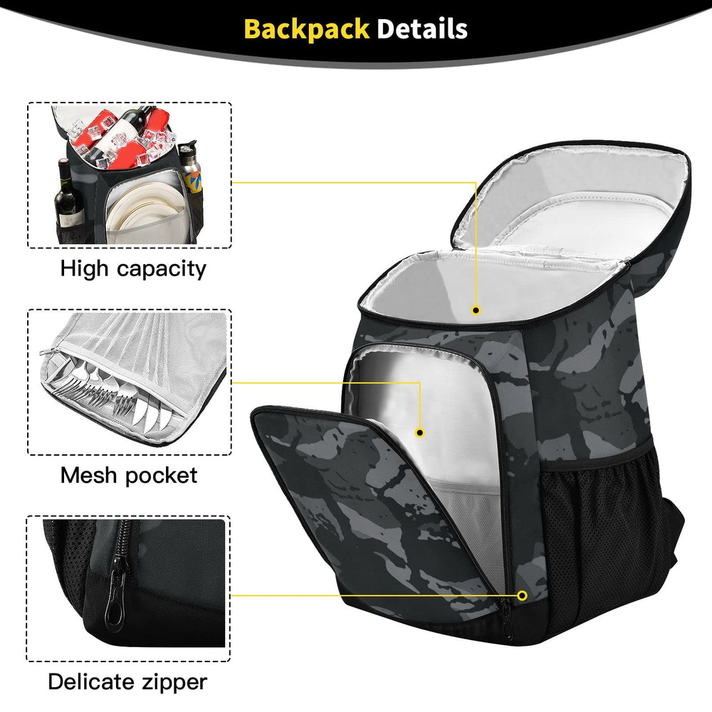 ALAZA front pocket and side pockets keep utensils and essentials organized.