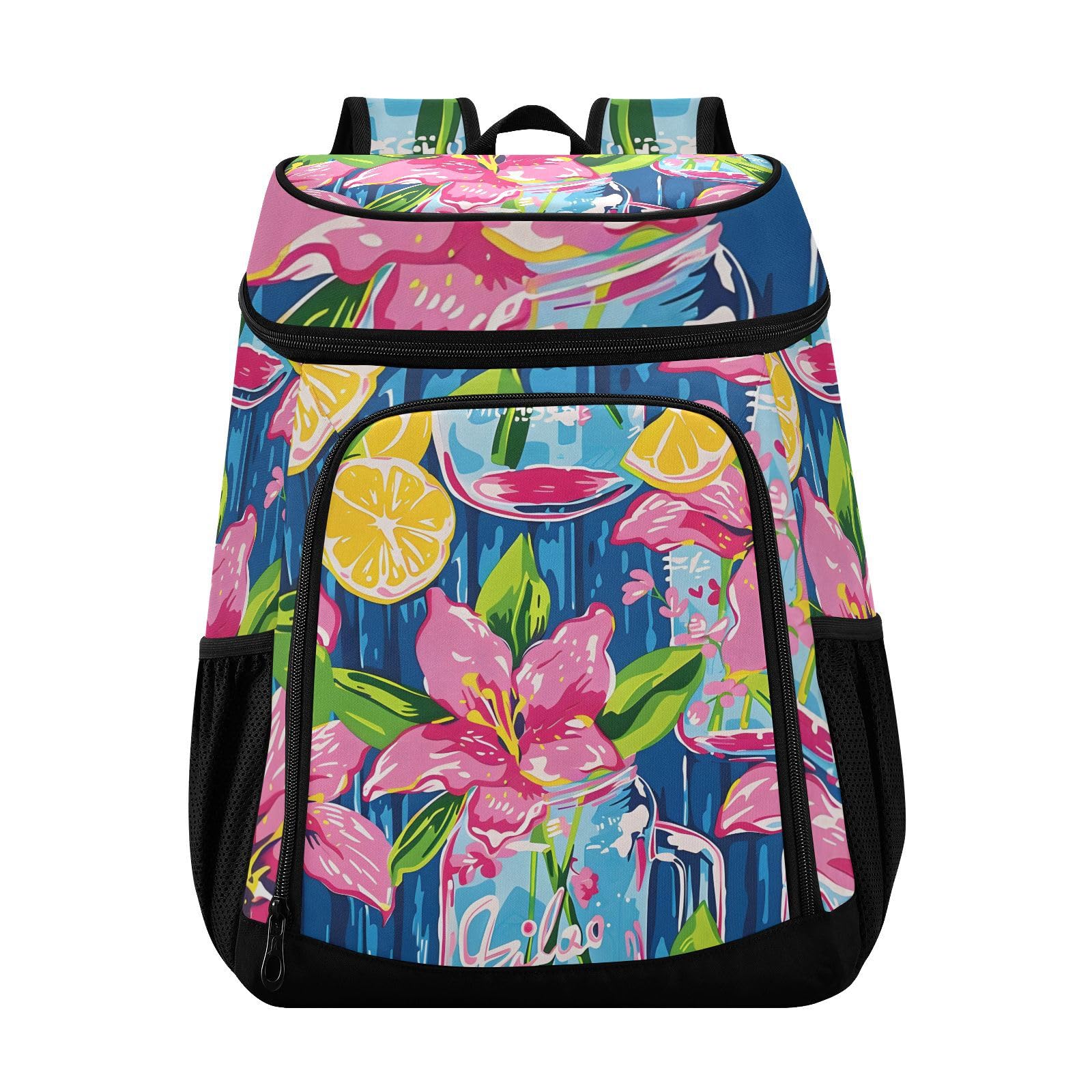 ALAZA Lily Pulitzer Mason Jar Cooler Backpack insulated liner keeps drinks cold on outdoor trips