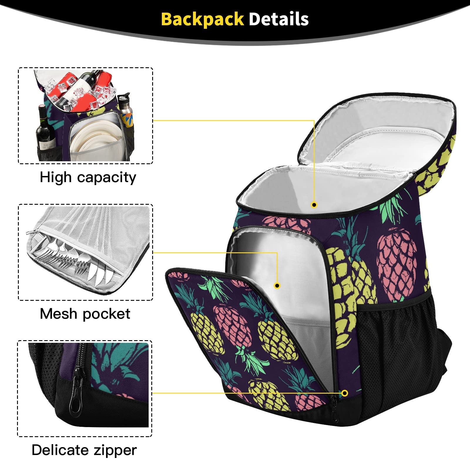 ALAZA Waterproof-Leakproof-Liner prevents spills during outdoor adventures.