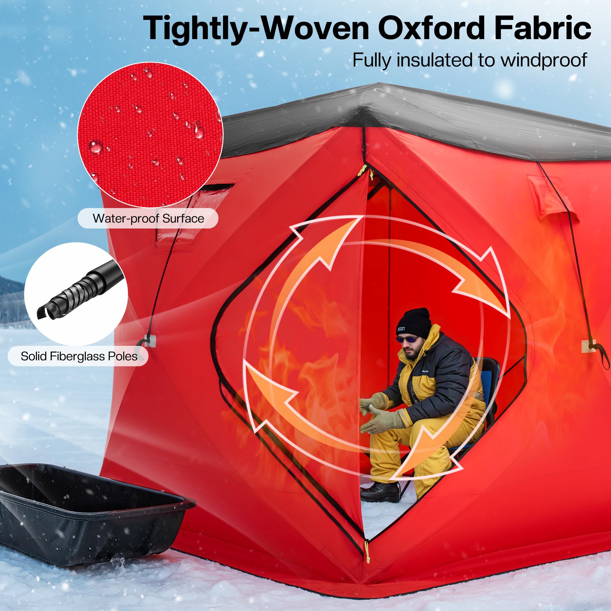 Albott Oxford fabric tear-resistance emphasizes durable, long-lasting protection against harsh conditions.