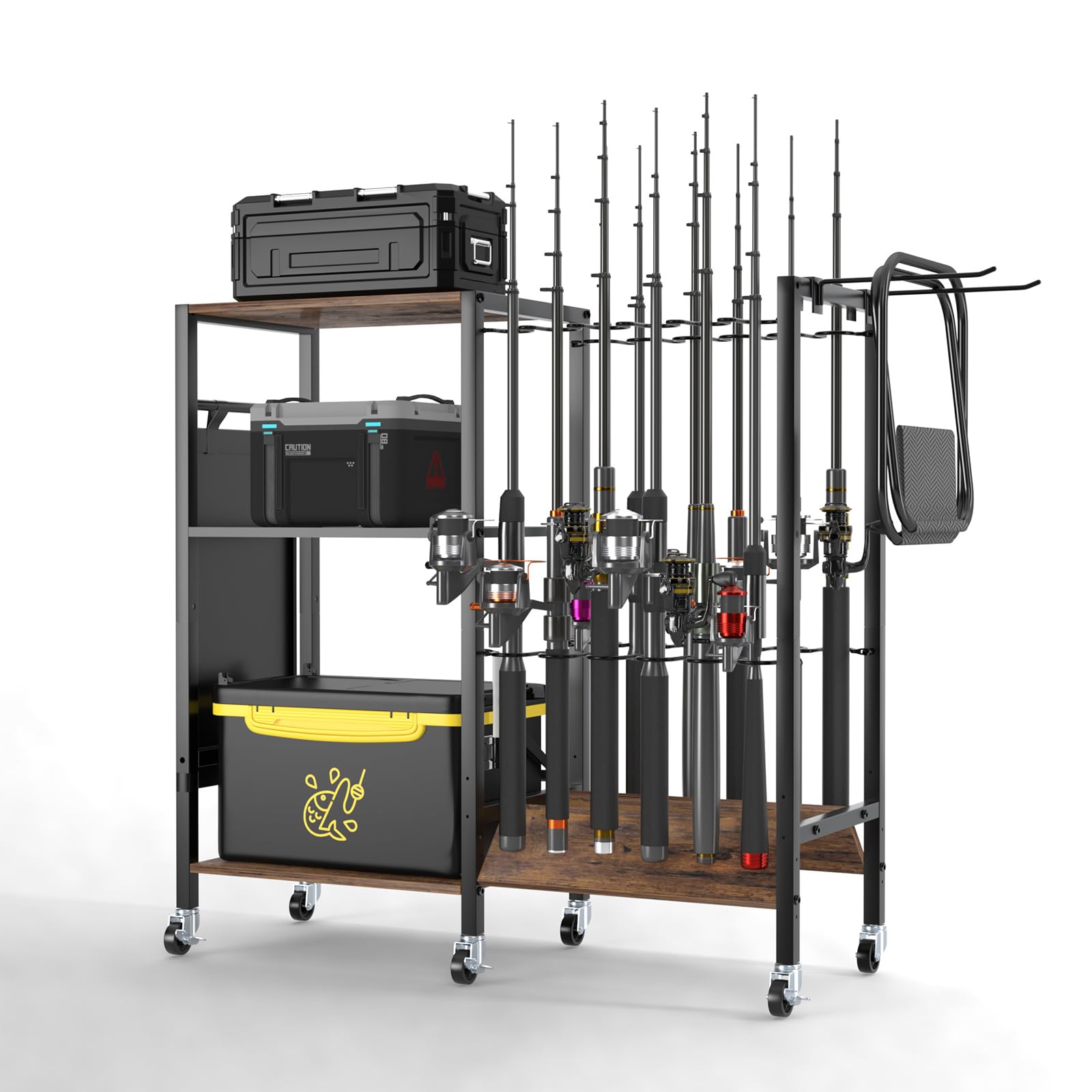 aledaras fishing rod holders mounted with 12 rod capacity