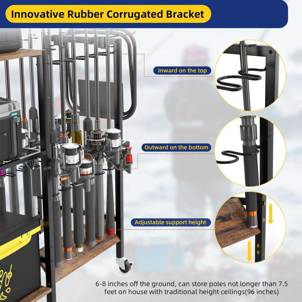aledaras gear tackle cart shelves hold heavy gear up to 100 pounds