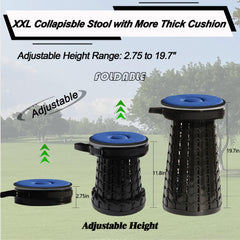 ALEVMOOM adjustable-height stool shows height range for versatile seating