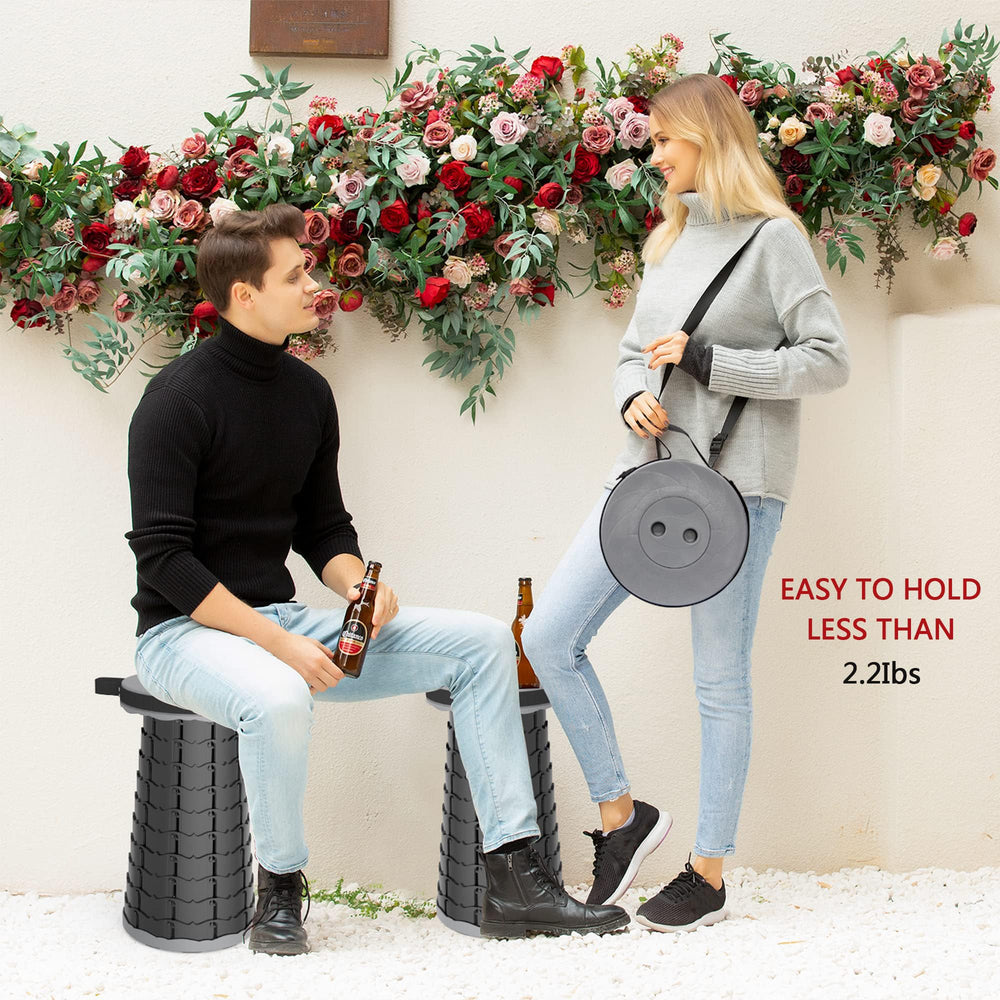 ALEVMOOM collapsible stool that fits in luggage for travel
