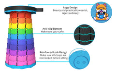 ALEVMOOM folding stool height-adjustable feature enables comfortable seating at various counters.