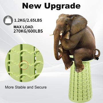 ALEVMOOM heavy-duty base shows stability for loads up to 600 lb.