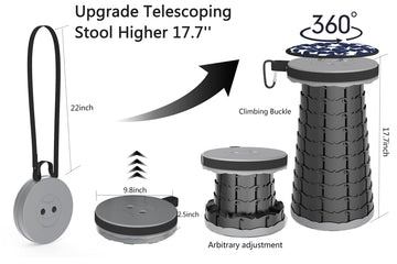ALEVMOOM portable stool with carry strap for easy transport on hikes