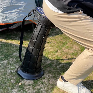 ALEVMOOM stool compact-pack for easy travel and storage.