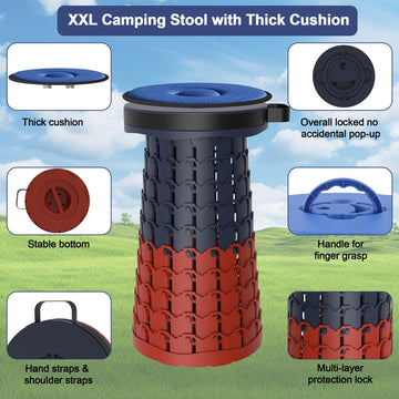ALEVMOOM stool suitable for indoor and outdoor use on trips.