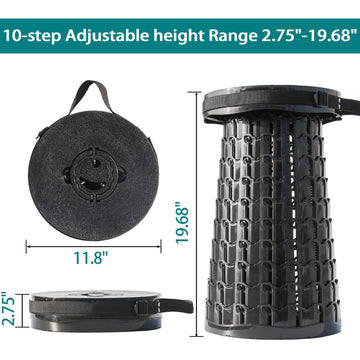 ALEVMOOM removable cushion stool adds plush comfort without extra packing.