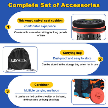 ALEVMOOM 18-1-inch XL stool outdoor setting for fishing or camping.