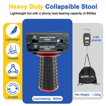 ALEVMOOM 18-1-inch XL stool seat close-up shows wide cushioned surface.